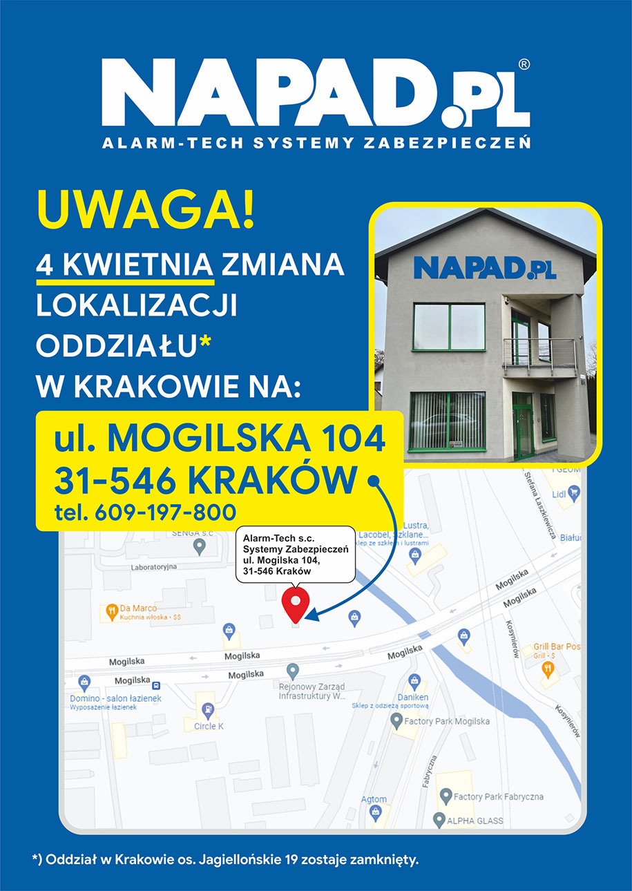 Nowa siedziba firmy NAPAD.PL w Krakowie przy ul. Mogilskiej 104