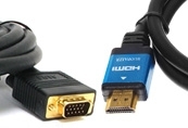 Przewody HDMI, VGA i DisplayPort