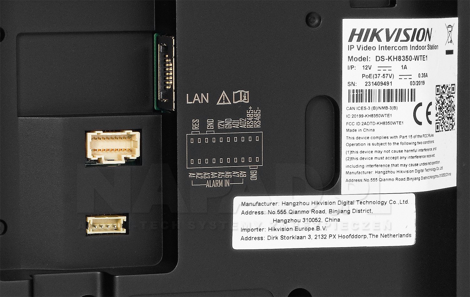 DS-KH8350-WTE1 | Wideodomofony IP | Sklep NAPAD.PL