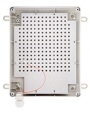 Obudowa zewnętrzna, IP56 ,240x190x90mm, dławnice 1xM16 1xM20, miejsce na akumulator 7Ah, systemowe otworowanie w rastrze 10,8mm, tworzywo UV, RAL 7035 (szary), typu ABOX-L1