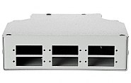 Przełącznica FO 6 porty SC duplex DIN TH35, TS35, DIN-3 jasnoszara