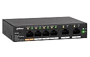 switch gigabitowy PoE 4-port + 2 RJ45 Dahua CS4006-4GT-60  60W Cloud (zarządzalny)