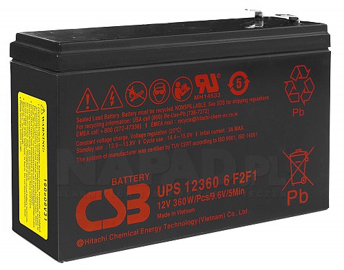 Akumulator 360W/12V UPS12360-6 F2F1