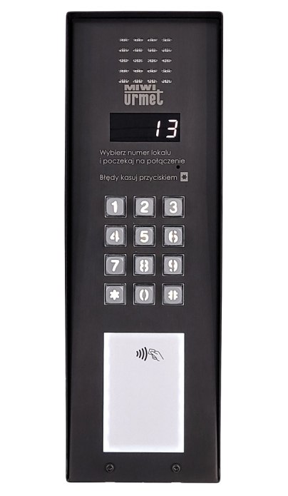 Panel domofonowy Basic Vertical Urmet 1062/101VD-RF-PB czarny