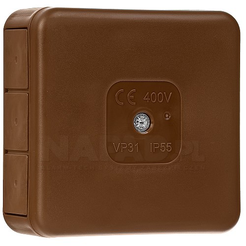 Puszka natynkowa VP31 IP55 - główne zdjęcie na okładkę w kolorze brązowym
