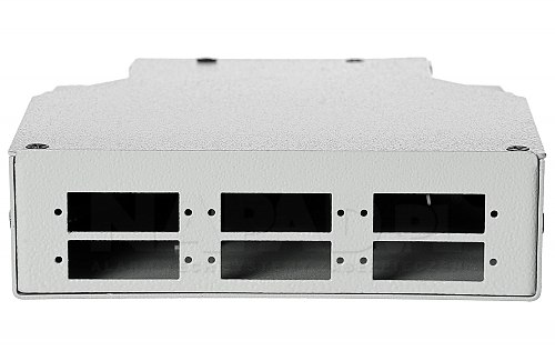 Przełącznica FO 6 porty SC duplex DIN TH35, TS35, DIN-3 jasnoszara