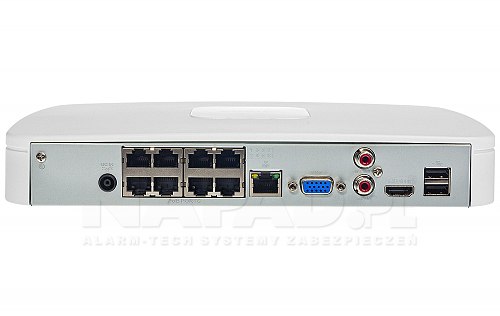 Rejestrator sieciowy 1xHDD 12MP 8xPoE Dahua Lite DH-NVR2108-8P-S3