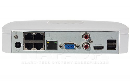 Rejestrator sieciowy 4CH 1xHDD 12MP 4xPoE Dahua Lite DH-NVR2104-P-S3