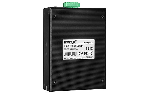 PXI-S12-P8G-U2G2F - switch przemysłowy gigabitowy PoE 8-port + 2 RJ45 + 2 SFP