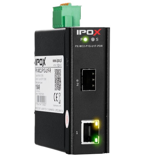 PX-MC2-P1G-U1F-R - przemysłowy media konwerter