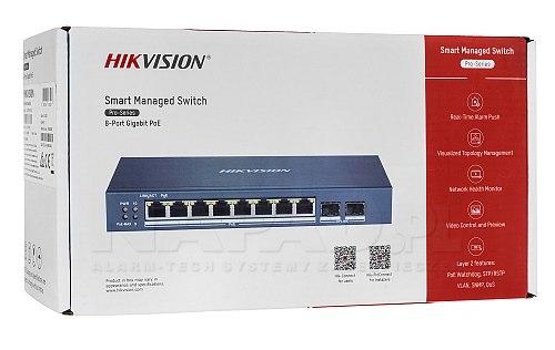 DS-3E1510P-SI - switch PoE 8-port + 2 SFP