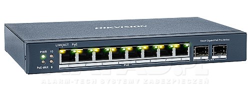 DS-3E1510P-SI - switch PoE 8-port + 2 SFP