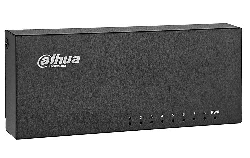 Switch Giga 8 portowy Dahua DH-PFS3008-8GT-V2