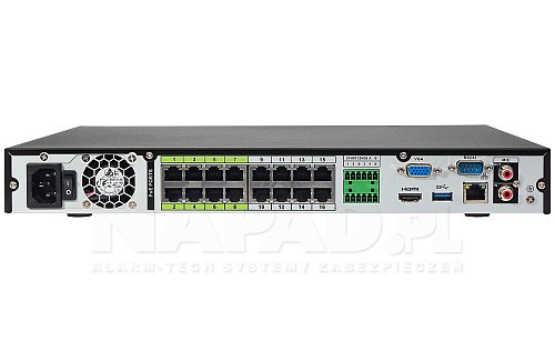 Rejestrator sieciowy 2xHDD 32MP switch ePoE 8CH Dahua WizSense DH-NVR5216-16P-EI