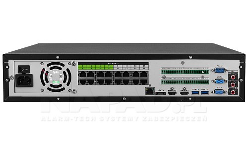 Rejestrator sieciowy 8xHDD 32MP switch ePoE 8CH Dahua WizSense DH-NVR5816-16P-EI 
