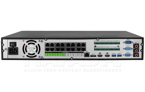 Rejestrator sieciowy 4xHDD 32MP switch ePoE 8CH Dahua WizSense DH-NVR5432-16P-EI