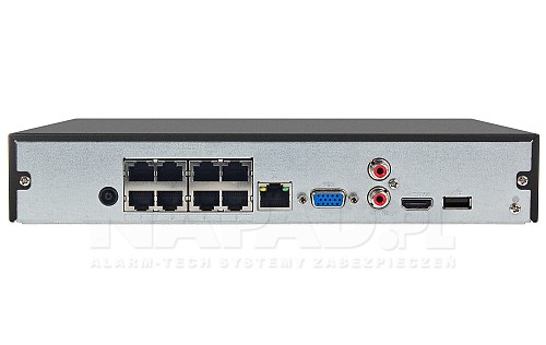 Rejestrator sieciowy 1xHDD 12MP switch PoE 8CH Dahua Lite DH-NVR4108HS-8P-4KS3