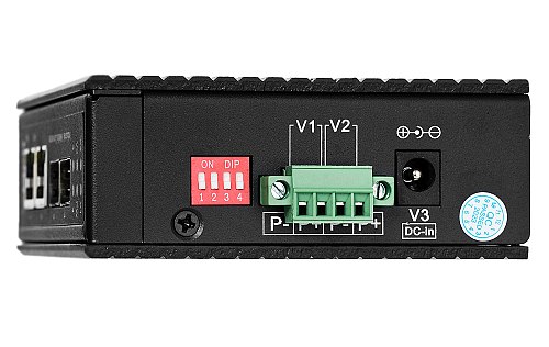 Switch przemysłowy gigabitowy PoE 2-port + 2 SFP