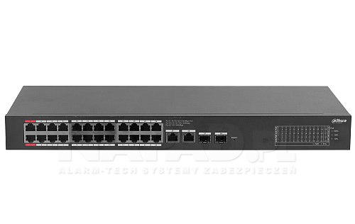 Switch gigabitowy PoE 24-port + 2 RJ45 + 2 SFP Dahua CS4228-24GT-375 375W Cloud (zarządzalny)