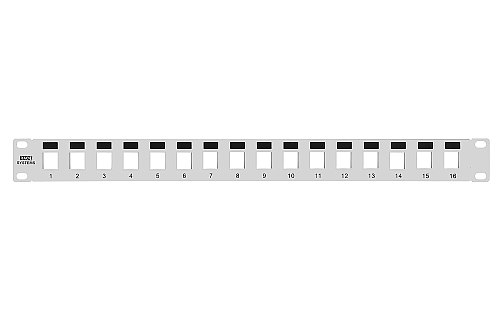 PPK16O-1U-W Patch panel 16-portowy Keystone