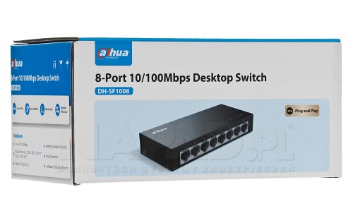 Opakowanie switcha Dahua SF1008