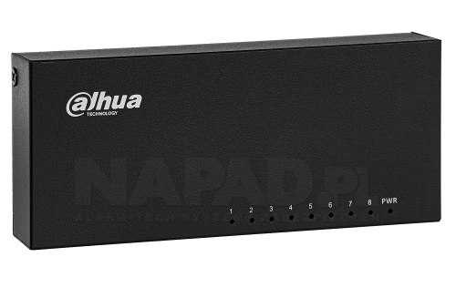 DH SF1008 - Switch Fast Ethernet DAHUA - idealny do szybkiego i łatwego rozszerzenia domowej, małej sieci (niezarządzalny)