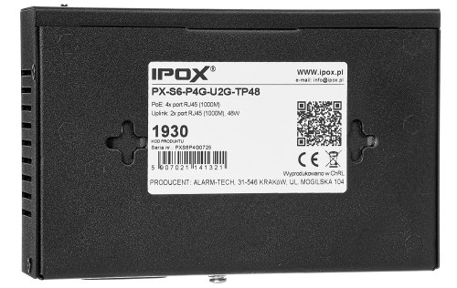 switch gigabitowy PoE 4-port + 2 RJ45