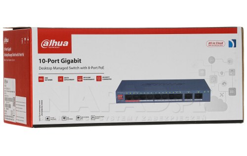Opakowanie switch PoE Dahua CS4010 8GT 110