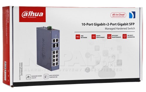 Opakowanie switch Dahua CHS4212 8GT