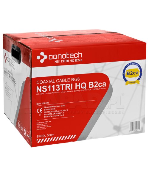Kabel koncentryczny Conotech NS113TRI HQ LSZH B2ca 500m