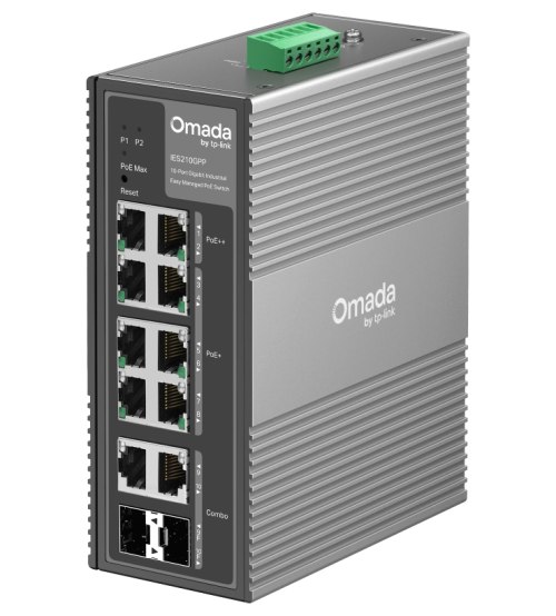 IES210GPP - switch przemysłowy PoE 8-port + 2 RJ45/SFP - combo