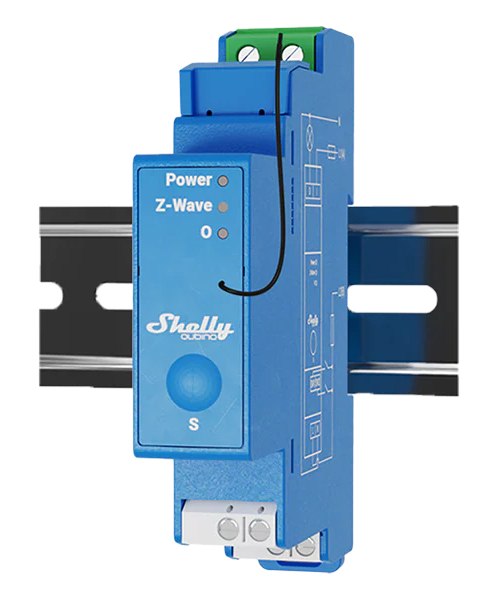 Shelly Wave Pro 1 - Jednokanałowy inteligentny przełącznik Z-Wave na szynę DIN