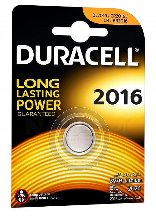 Bateria litowa CR2016 DURACELL
