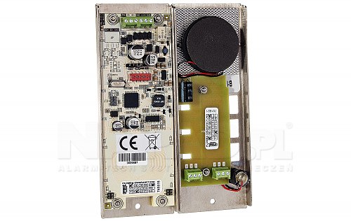 5025/3D-ZK-RF - Panel audio trzyprzyciskowy (3-rodzinny) z czytnikiem zbliżeniowym kart/kluczy RFID oraz dotykowym zamkiem kodowym