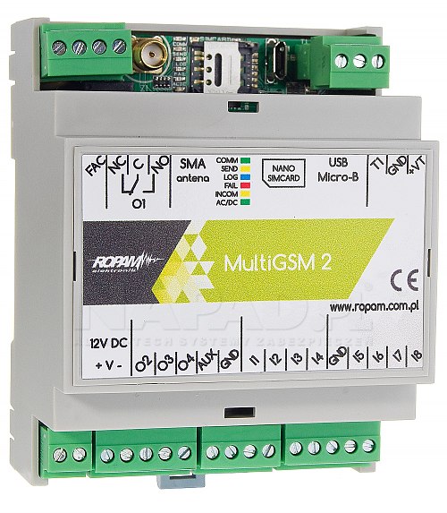 Moduł powiadomienia i sterowania GSM MultiGSM-PS D4N 2