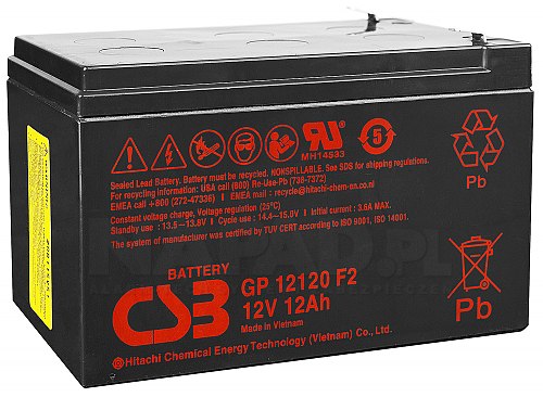 Akumulator CSB 12Ah/12V GP12120 