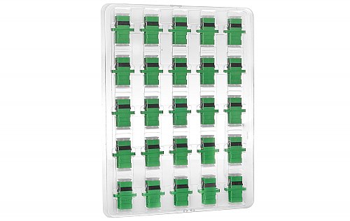 Komplet adapterów SM 1x SC/APC - 1x SC/APC SIMPLEX bezbarwne zaślepki