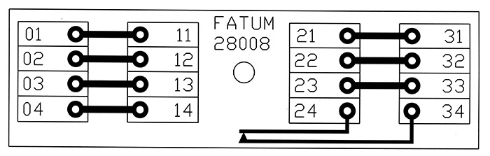 28008 - Schemat skrzynki przyłączeniowej.