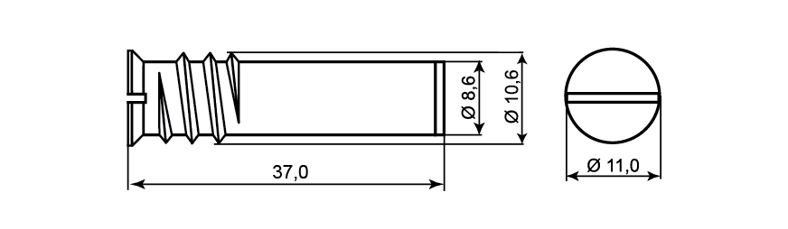 MC 200-M - Wymiary magnesu.