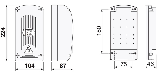 Wymiary modułu odbiorczego RBE4024 / RBE4230