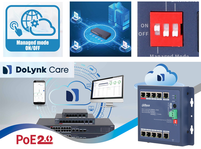 DH CHS4110-8ET-90-F - Switch PoE DAHUA Industrial, Hardened Cloud Managed Series - rekomendowany do pracy w miejscach o zwiększonym zapyleniu, wysokiej lub niskiej temperaturze (zarządzalny / niezarządzalny).