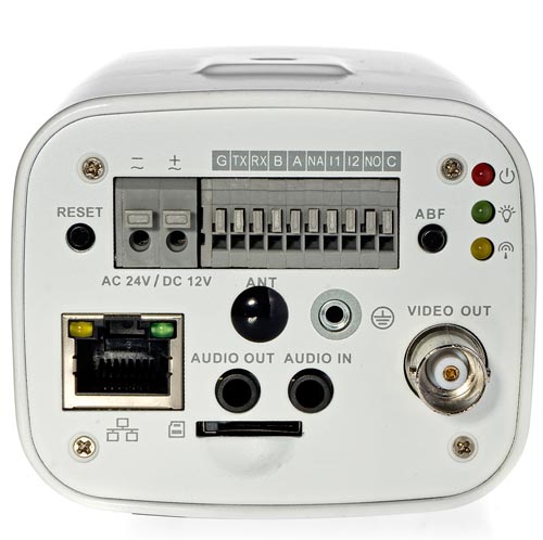 DH-IPC-HF81230E-E - Złącza zastosowane w kamerze IP Dahua.