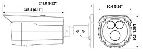 DH-IPC-HFW4231DP-AS-0600B - Wymiary kamery megapikselowej (mm [cale]).