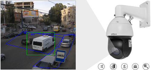 DH-SD49225T-HN - Inteligentna analiza detekcji obrazu.
