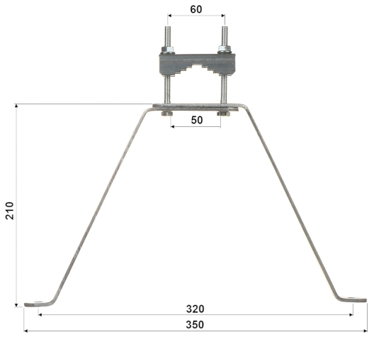 Wymiary obejmy OMP-50L22.