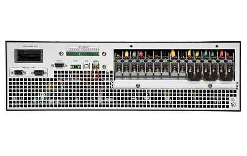 Tył zasilacza UPS 10000VA Online Sinus three phase 3/3