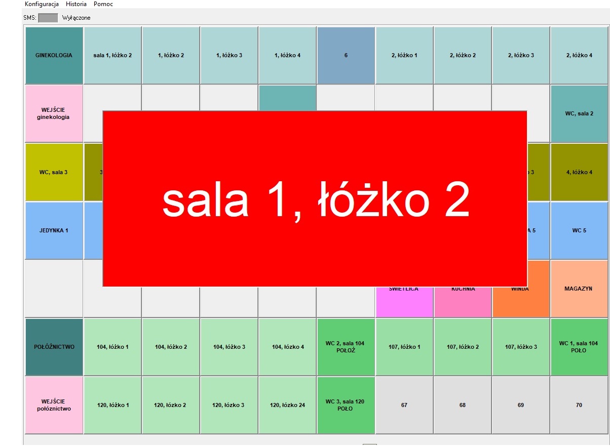 Alarmy - Oprogramowanie tablicy synoptycznej Gorke SPA 1000