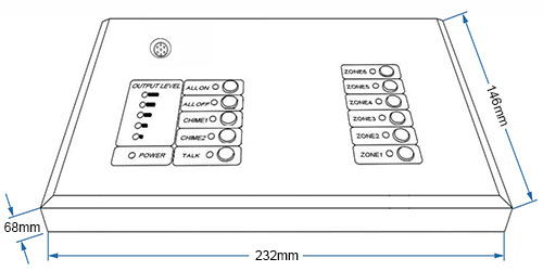 Wymiary pulpitu mikrofonowego HQM-M6S.