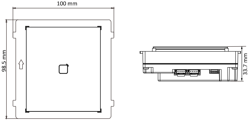 Hikvision DS-KD-E i DS-KD-M DS-KD-E / DS-KD-M - Wymiary podane w mm.