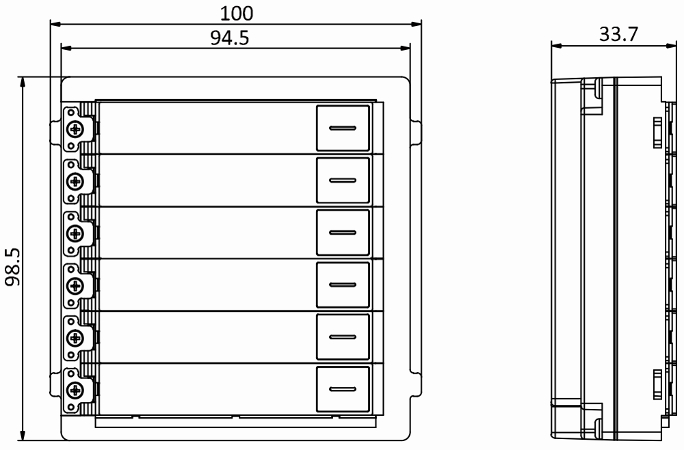 Wymiary DS-KD-KK Hikvision